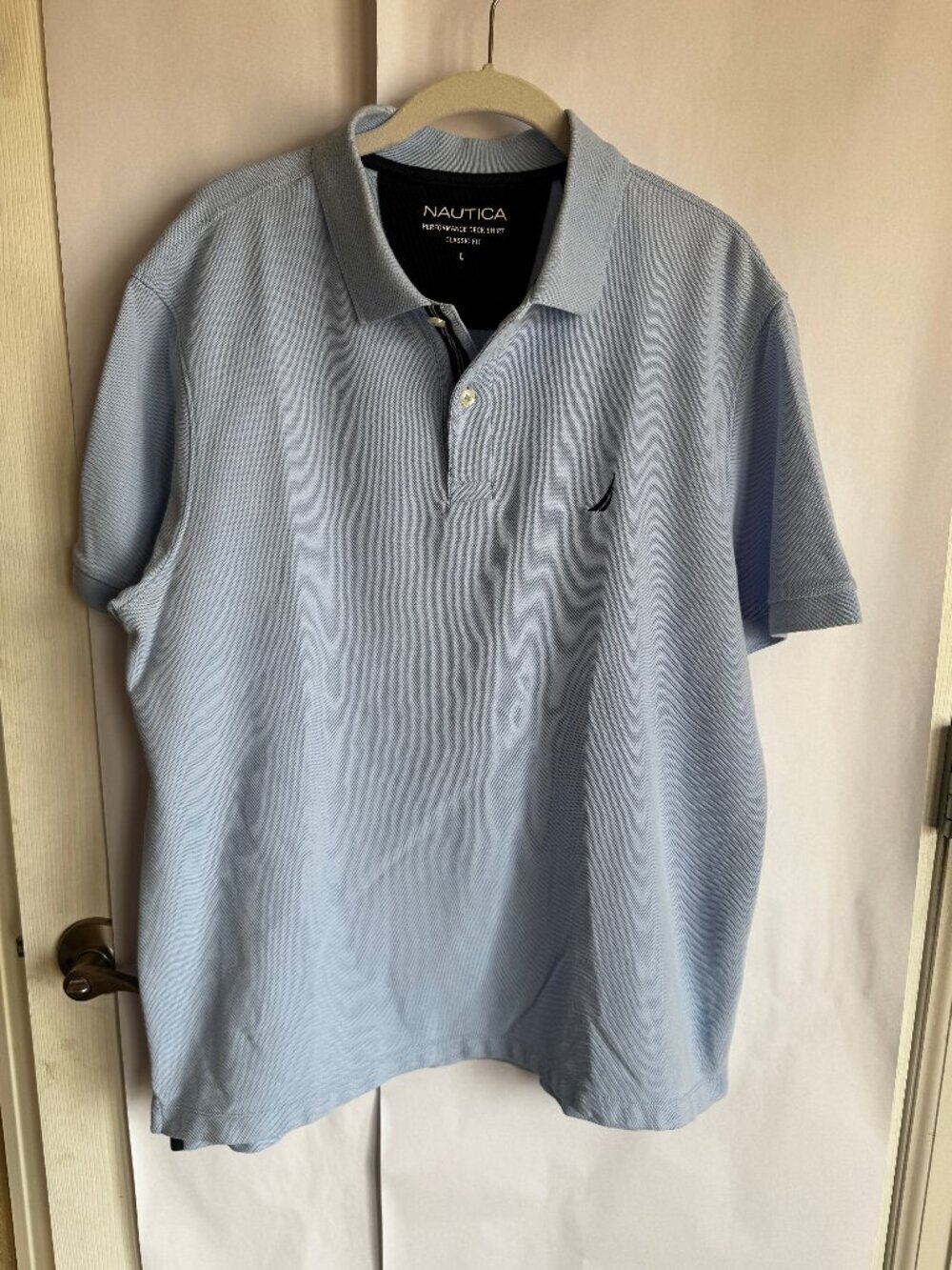Nautica Performance Deck Shirt Men's Large Classic Fit